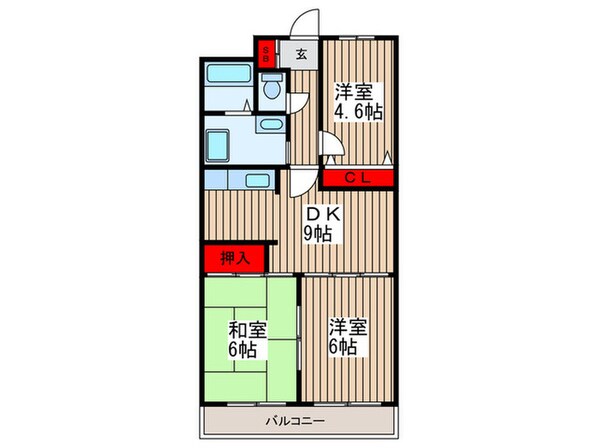 プリマベ－ラの物件間取画像